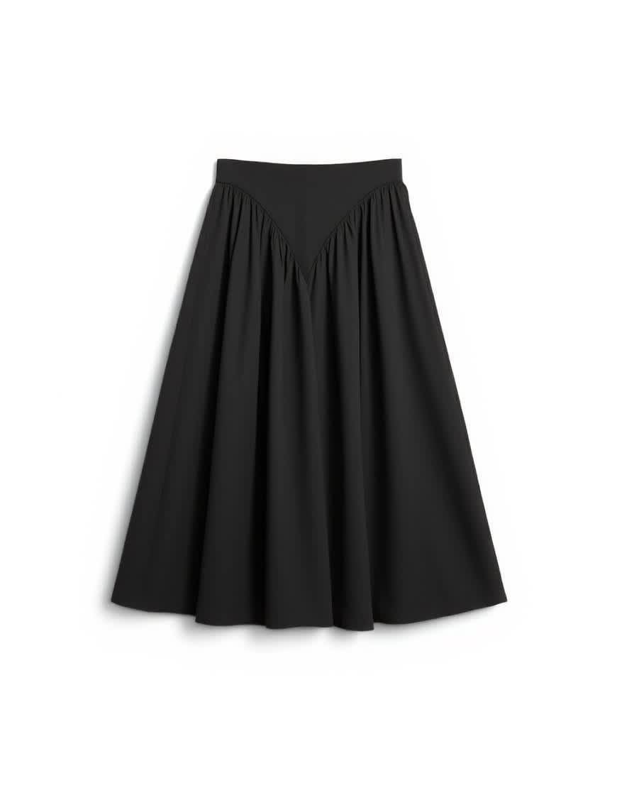 Topshop drop waist saloon maxi skirt in black