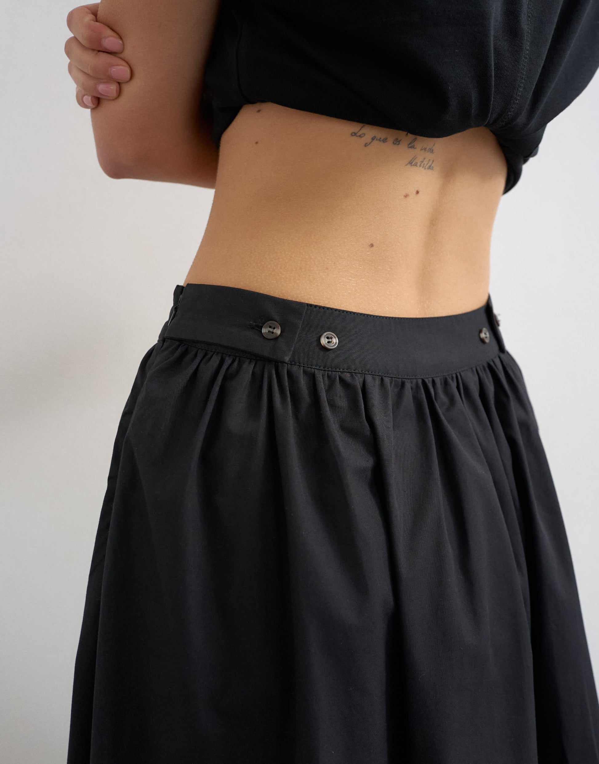 Topshop drop waist saloon maxi skirt in black
