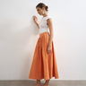 Jupe longue style western à taille basse Topshop couleur rouille