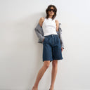Topshop rib racer vest in white