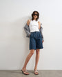 Topshop rib racer vest in white