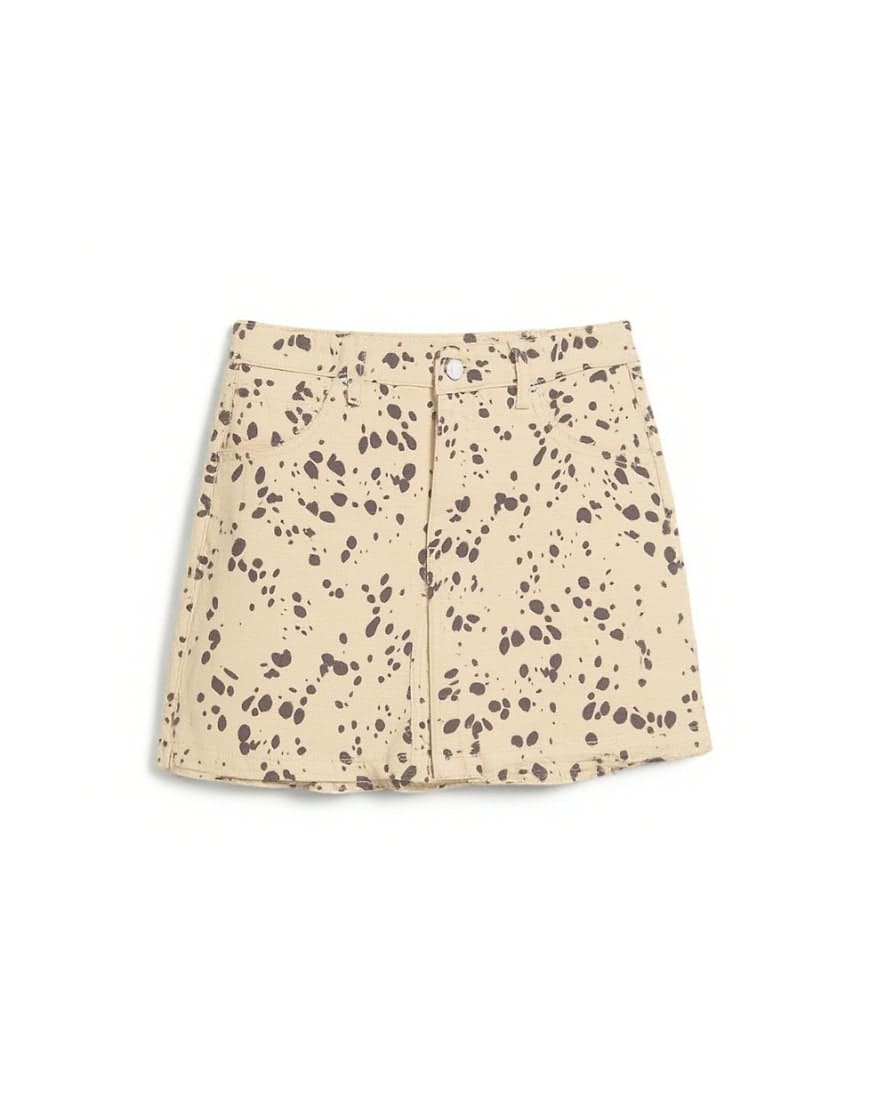 Topshop denim pelmet skirt in deer print