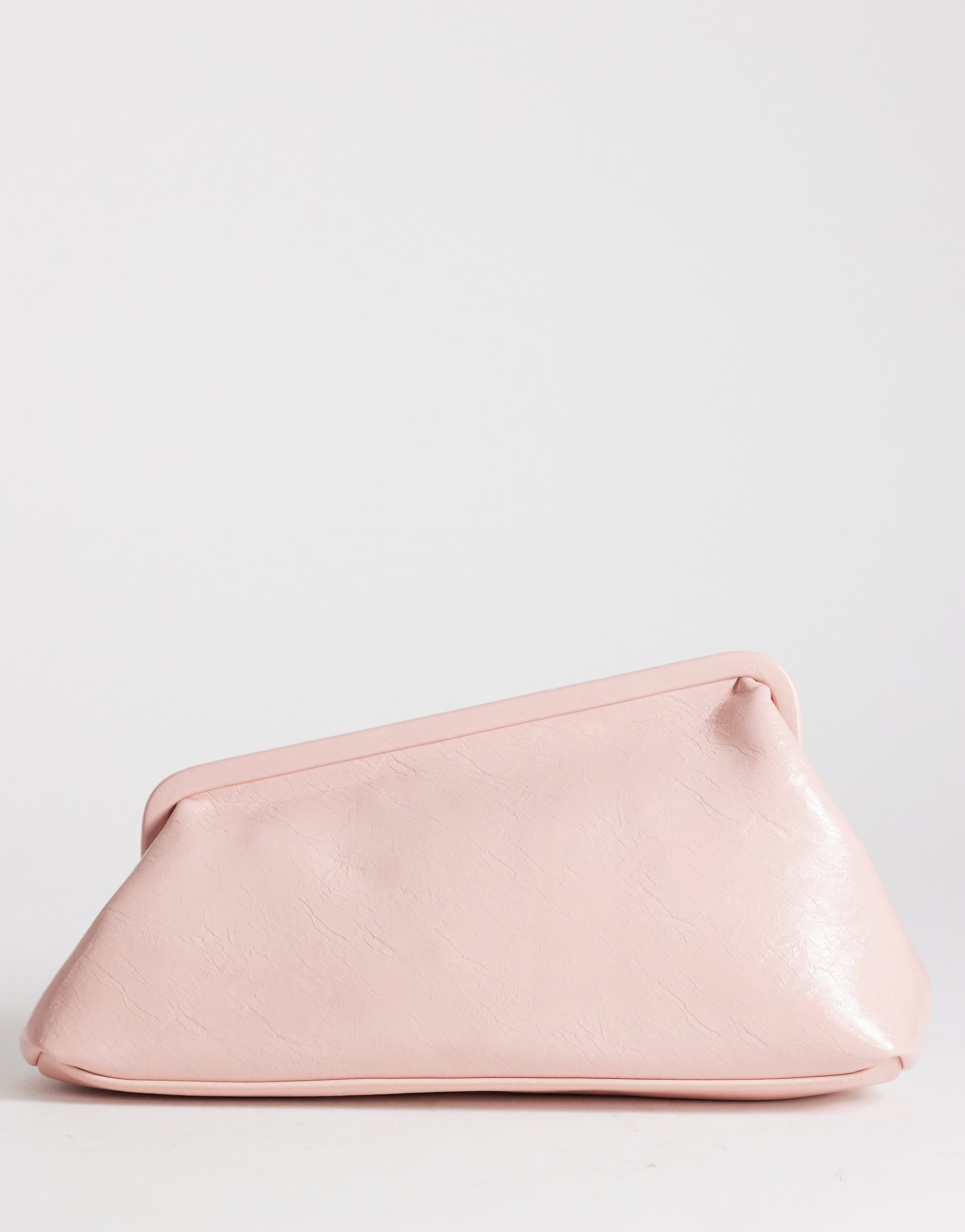 Topshop anna medium angular clutch bag in pink