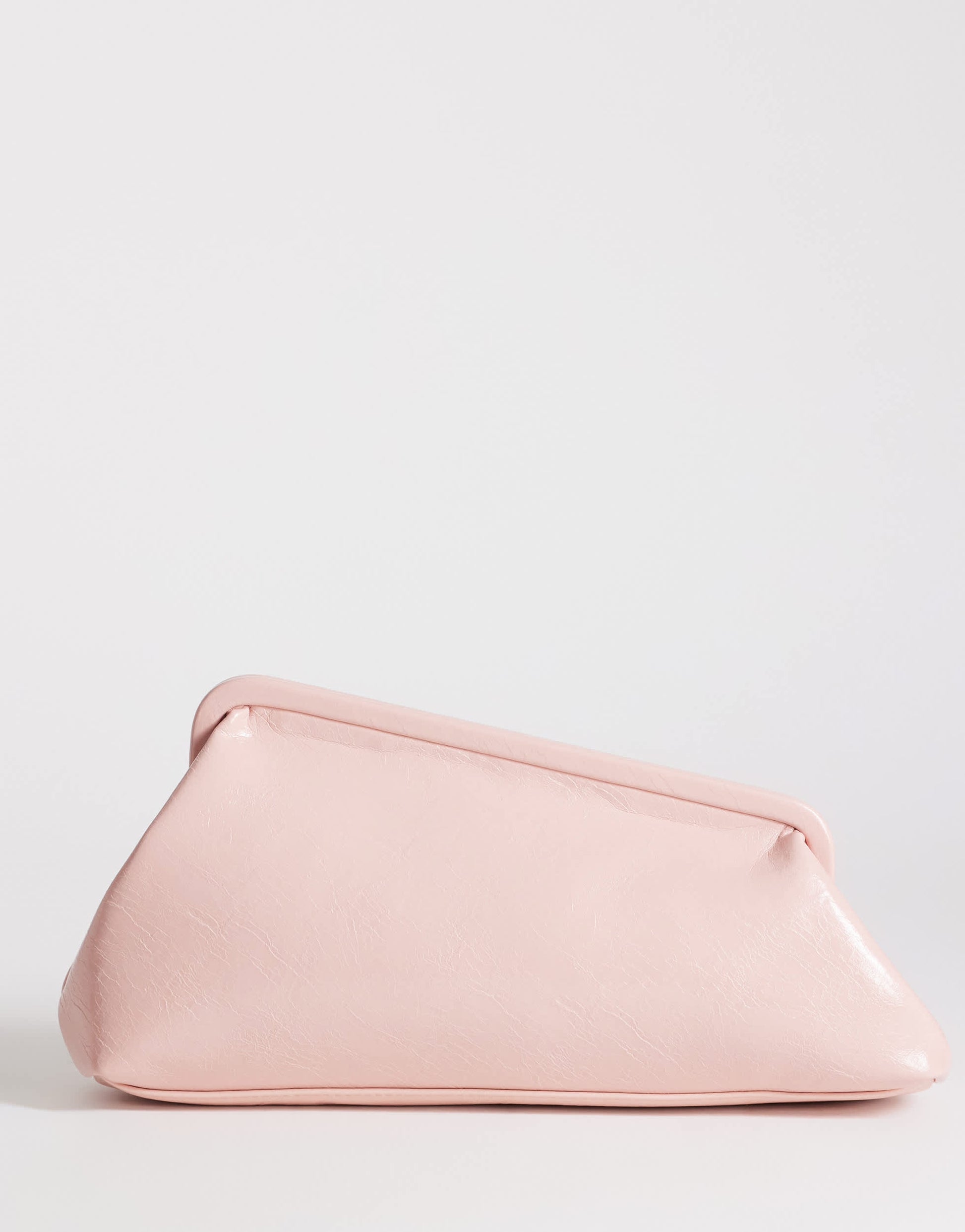 Topshop anna medium angular clutch bag in pink