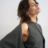 Topshop Umhang-Drape-T-Shirt in Anthrazit
