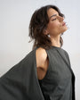 Topshop cape draped tee in charcoal