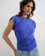 Topshop twist body top in cobalt blue