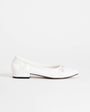 Topshop Dottie block heel ballet shoe in white