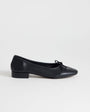 Topshop Dottie block heel ballet shoe in black