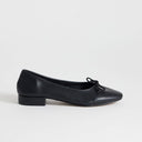 Topshop Dottie block heel ballet shoe in black