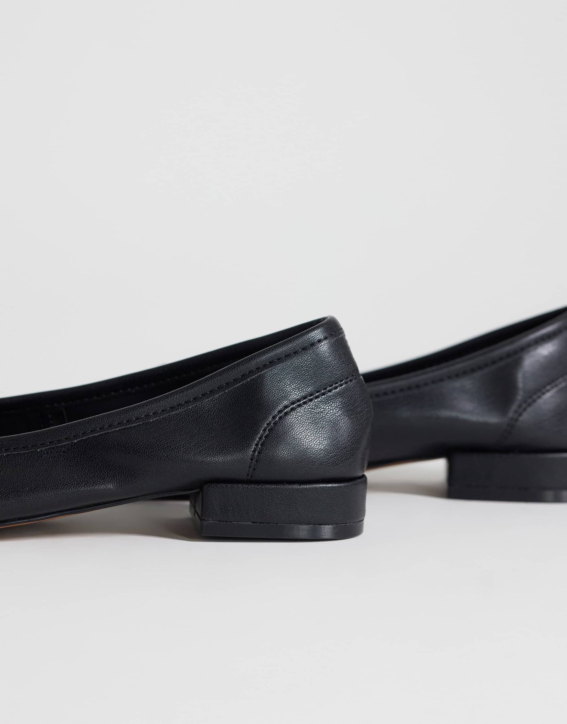 Topshop Dottie block heel ballet shoe in black