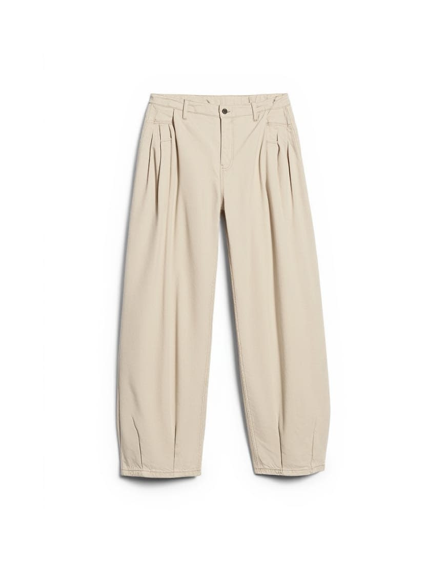 Topshop Cocoon mid rise barrel jean in oat