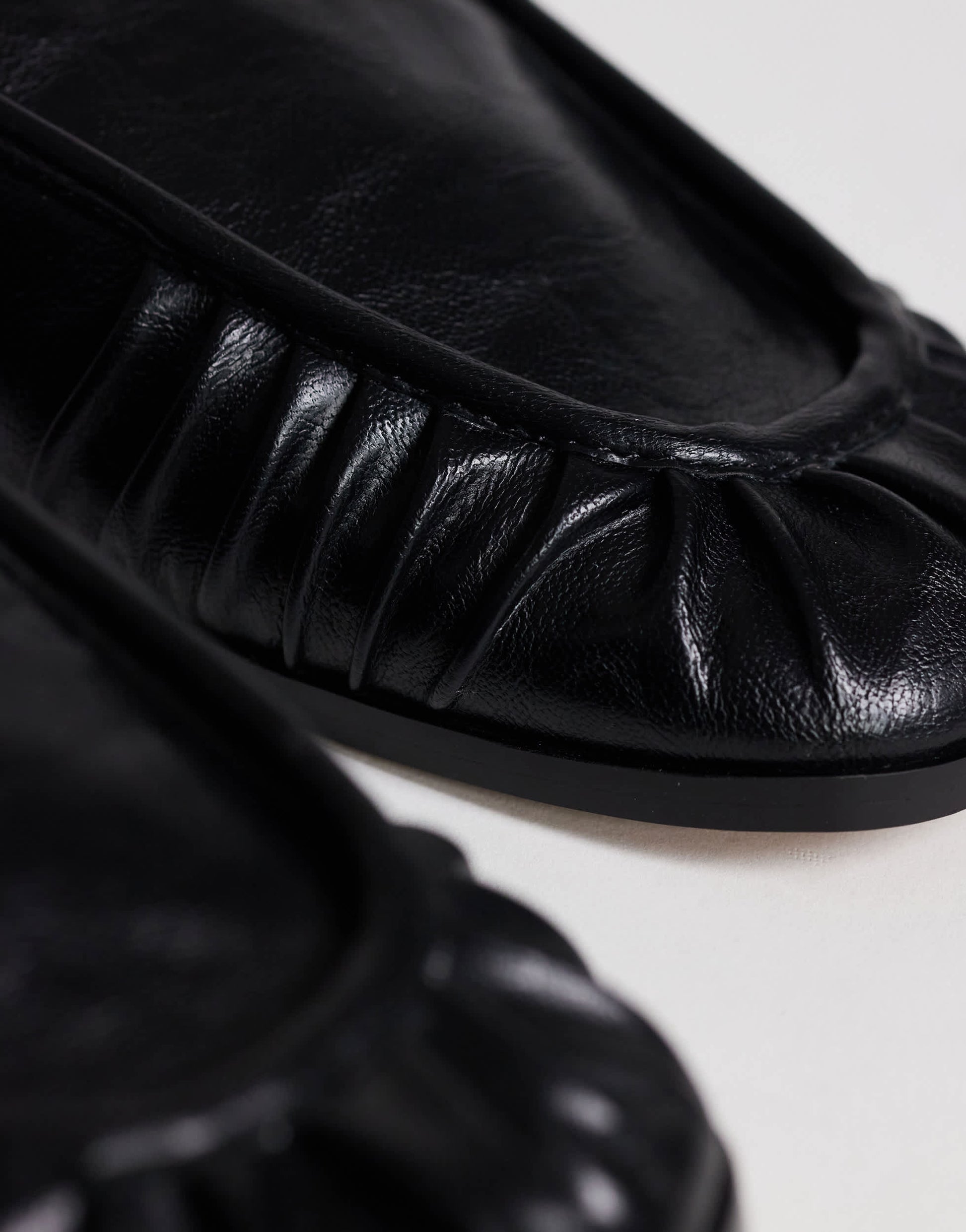 Topshop Dora ruched loafer in black