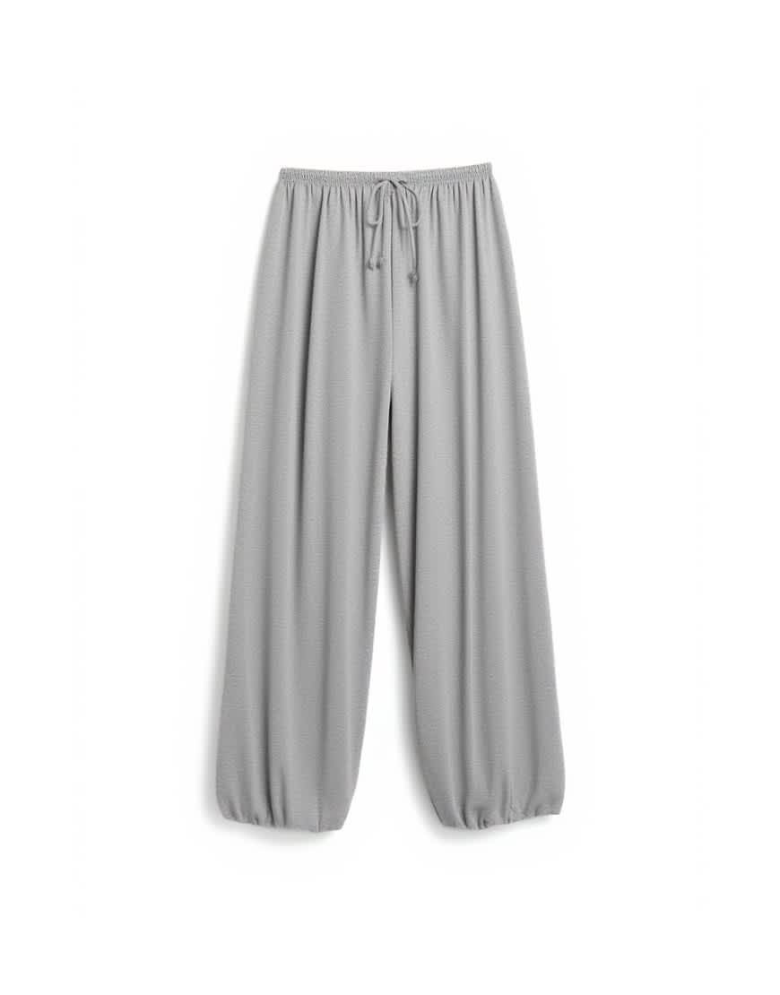 Topshop jersey viscose balloon trousers in grey marl