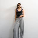 Topshop jersey viscose balloon trousers in grey marl