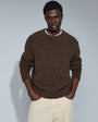 Topman relaxed fit loose knit jumper in brown
