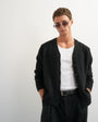 Topman classic fit brushed knitted cardigan in black