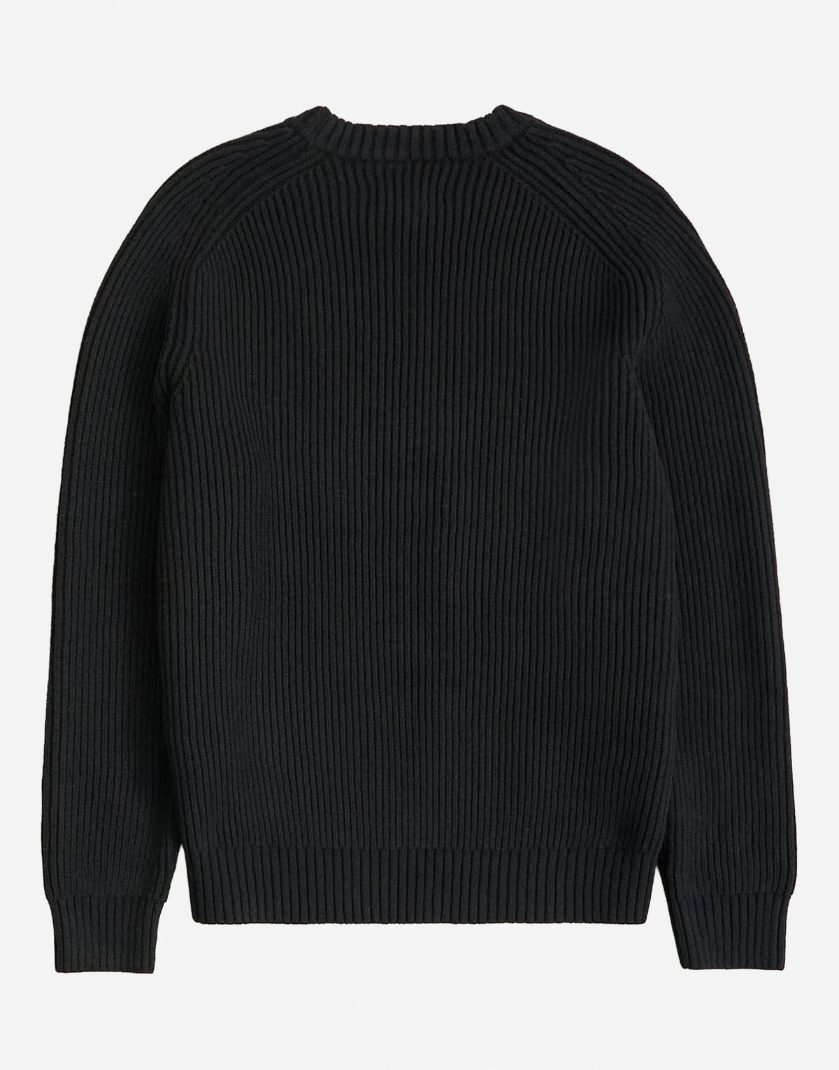 Topman classic fit fisherman knit jumper in black