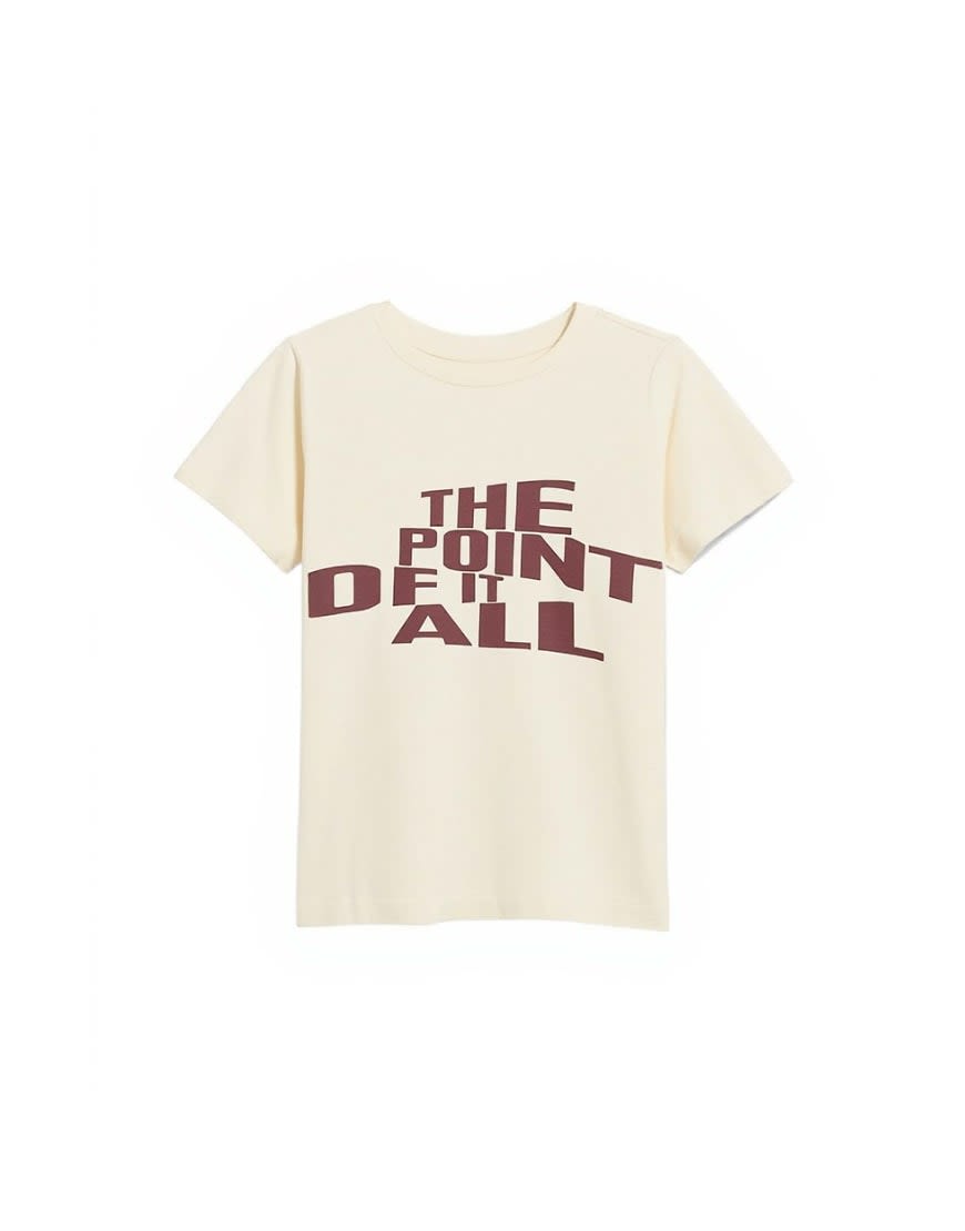 Topshop 'The Point Of It All' graphic tee in buttermilk