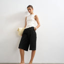 Topshop button through vest in ivory