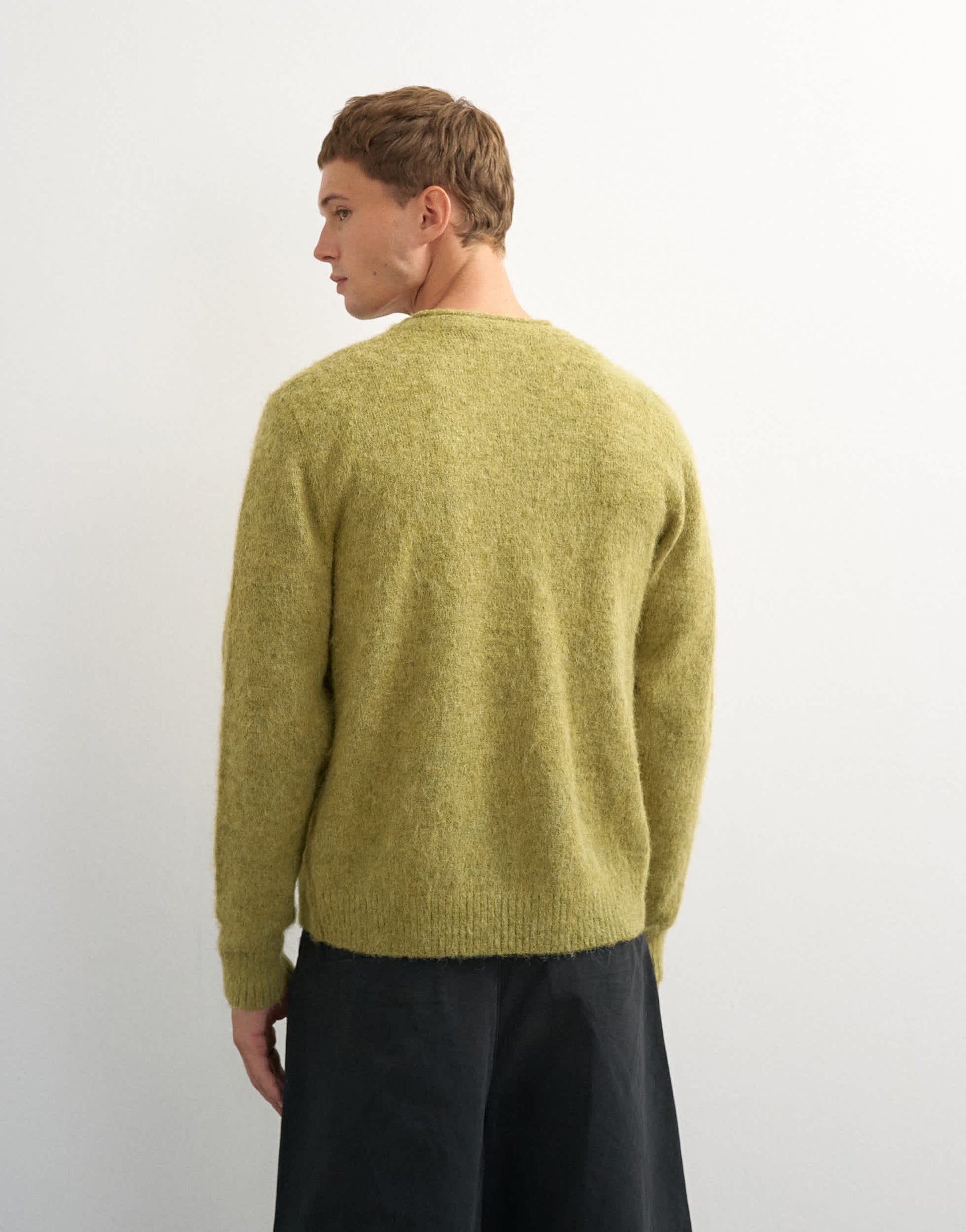 Topman classic fit brushed knitted cardigan in green