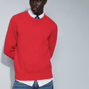 Topman classic fit fisherman knit jumper in red
