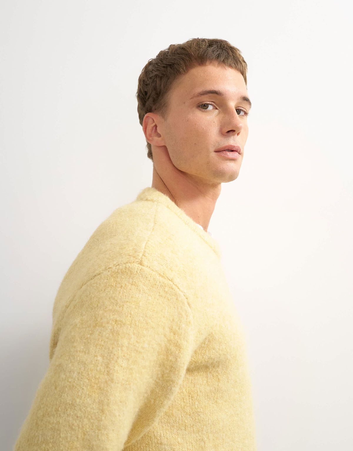 Topman relaxed fit loose knit jumper in yellow