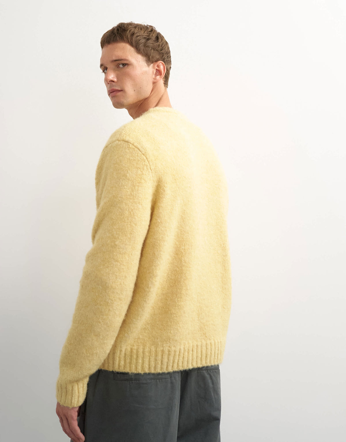 Topman relaxed fit loose knit jumper in yellow