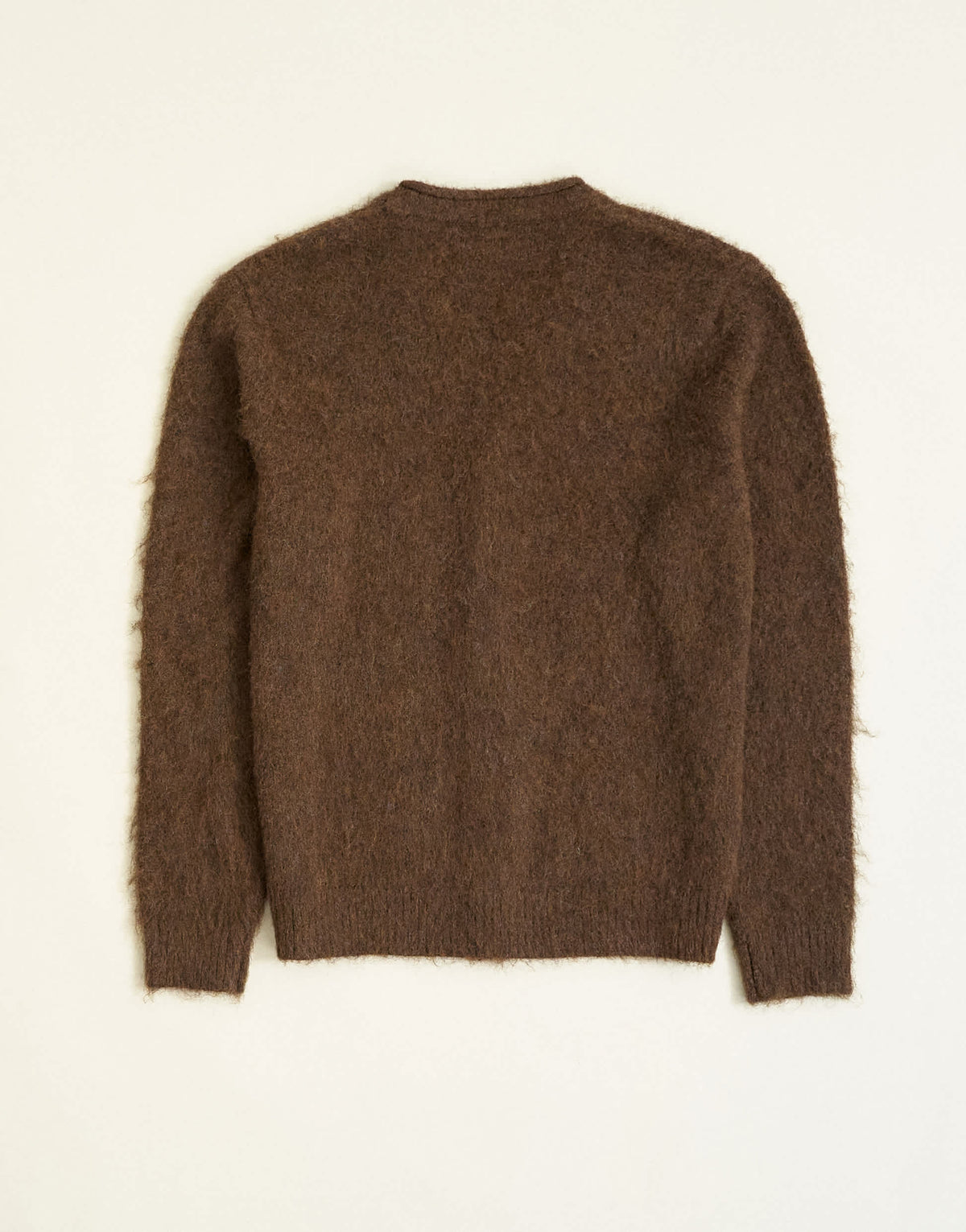 Topman classic fit brushed knitted cardigan in brown