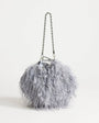 Topshop Juliet small fringe grab bag in grey