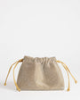 Topshop Seleena small diamante drawstring clutch bag in gold