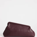 Topshop Anna medium angular clutch bag in aubergine