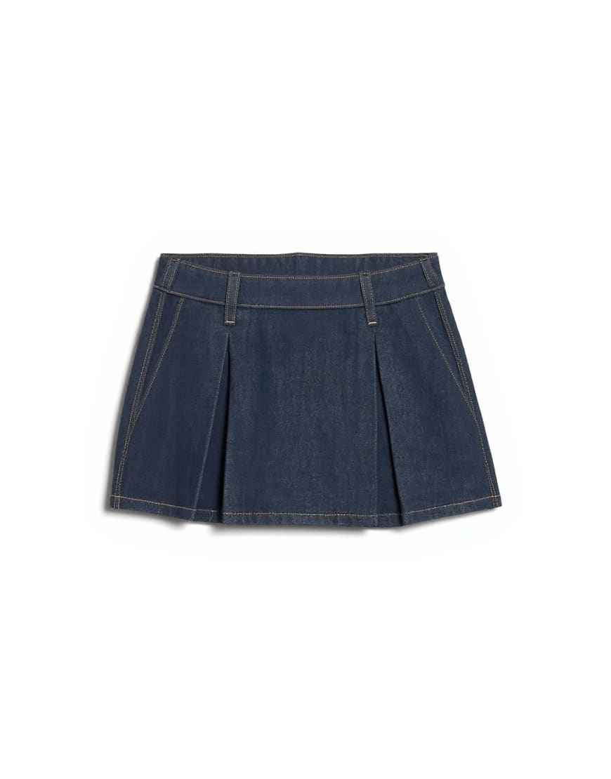 Topshop denim skort in indigo rinse