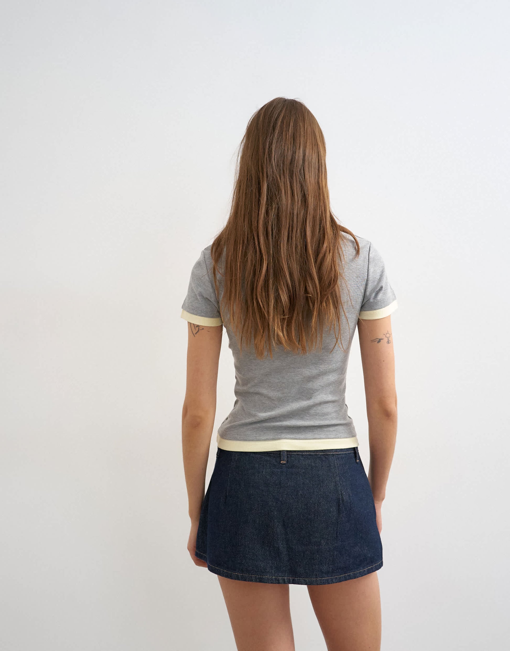 Topshop denim skort in indigo rinse
