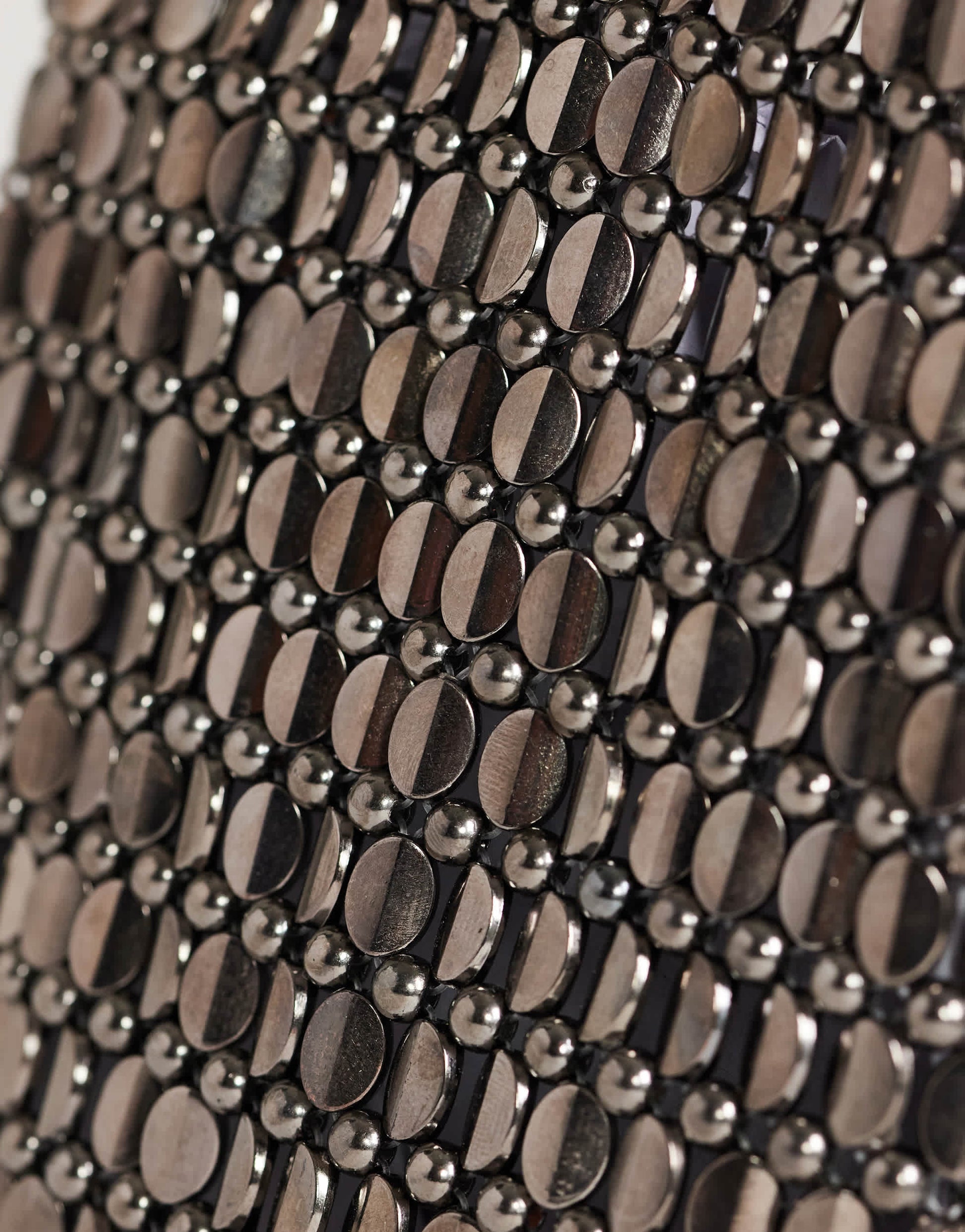 Topshop Junoe small beaded wristlet grab bag in pewter