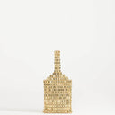 Topshop Junoe small beaded wristlet grab bag in gold
