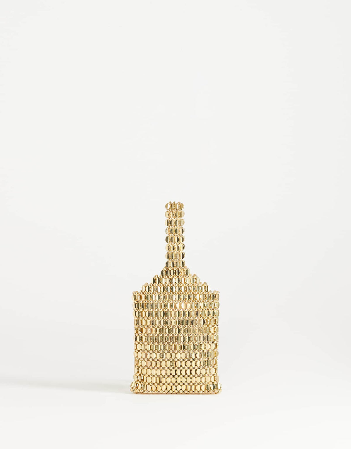 Topshop Junoe small beaded wristlet grab bag in gold