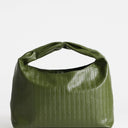 Topshop Savan woven small shoulder bag in green