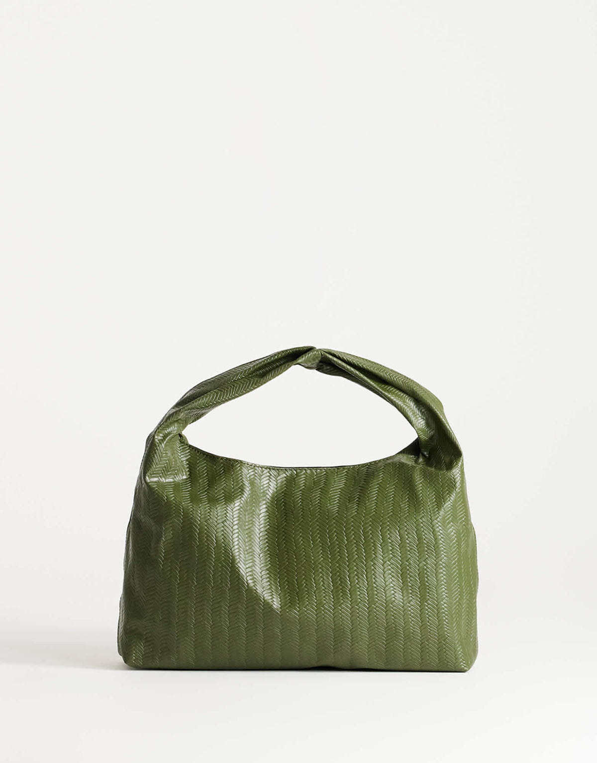 Topshop Savan woven small shoulder bag in green