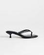 Topshop Axel toe thong mid heel sandal in black