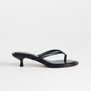Topshop Axel toe thong mid heel sandal in black