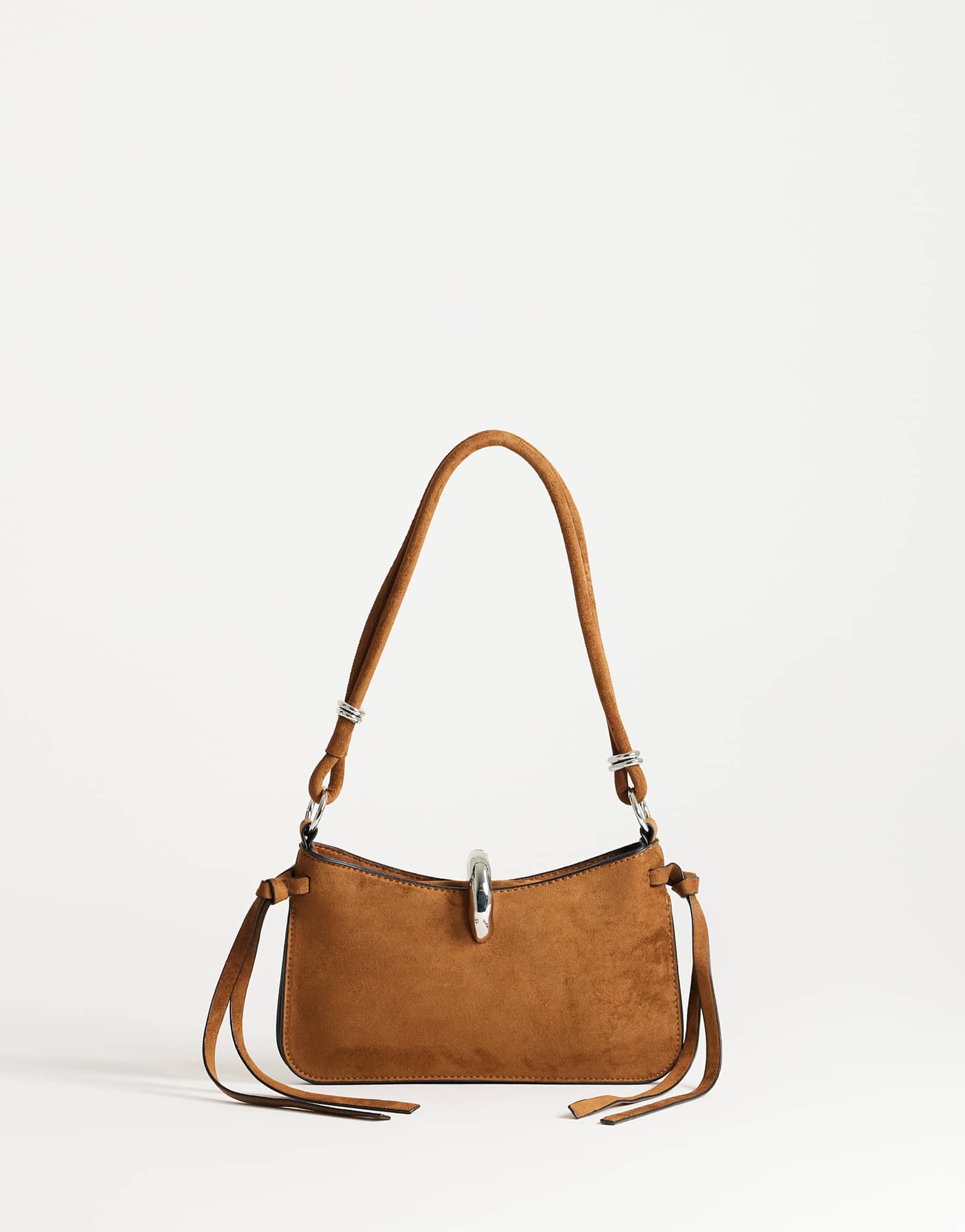 Topshop Sansa small shoulder bag with hardware in tan
