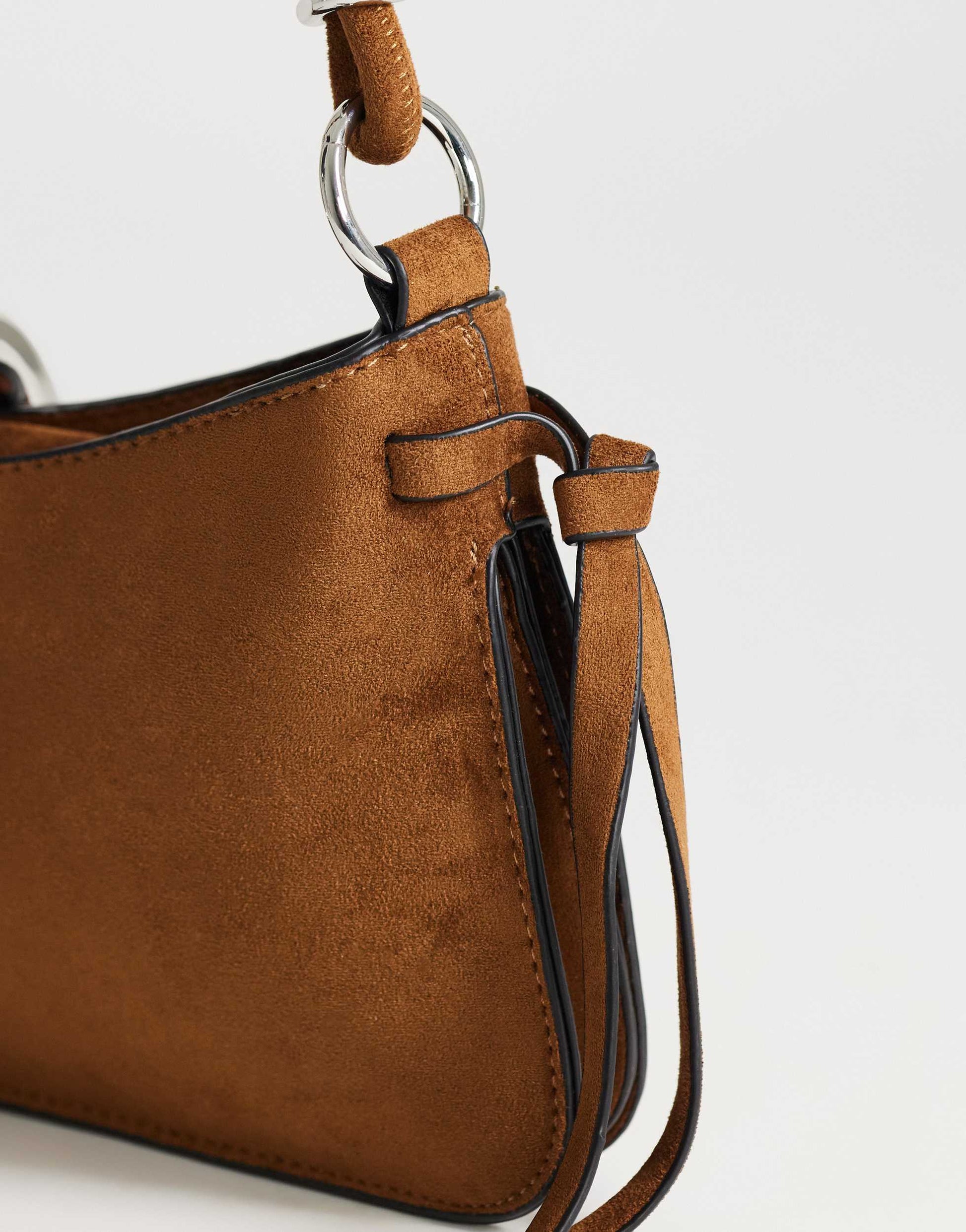 Topshop Sansa small shoulder bag with hardware in tan