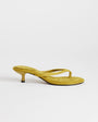 Topshop Axel toe thong mid heel sandal in olive
