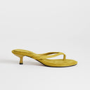 Topshop Axel toe thong mid heel sandal in olive