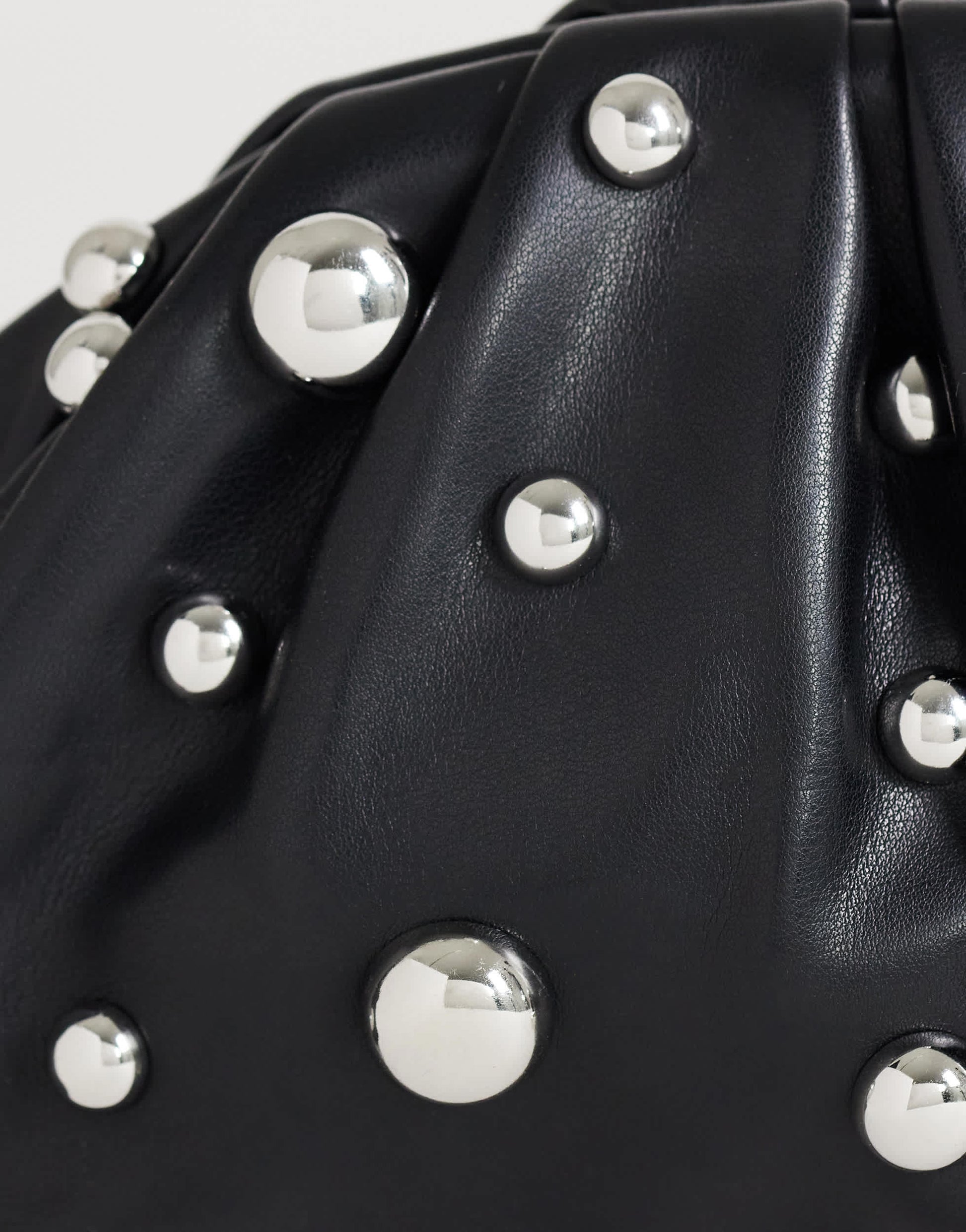 Topshop Josephine small studded clutch bag in black