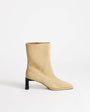 Topshop Kali real suede heeled ankle boot in sand