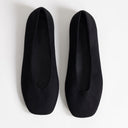 Topshop Duke faux suede chiselled ballet flat in black