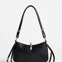 Topshop Sansa small shoulder bag with hardware in black