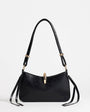 Topshop Sansa small shoulder bag with hardware in black